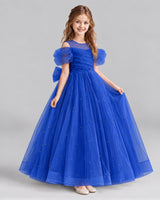 Royal Blue Ball Gown Girls Formal Dresses Front