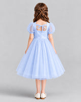 Lavender A-line Girls Formal Dresses Back