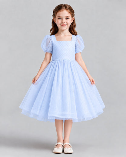 Lavender A-line Girls Formal Dresses Front