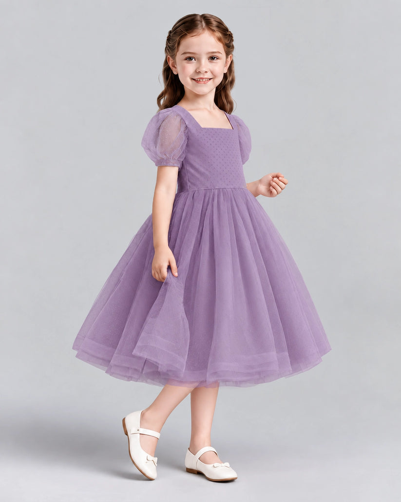 Wisteria A-line Girls Formal Dresses Side