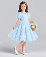 Baby Blue Ball Gown Girls Formal Dresses Side