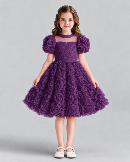Grape Ball Gown Girls Formal Dresses Front