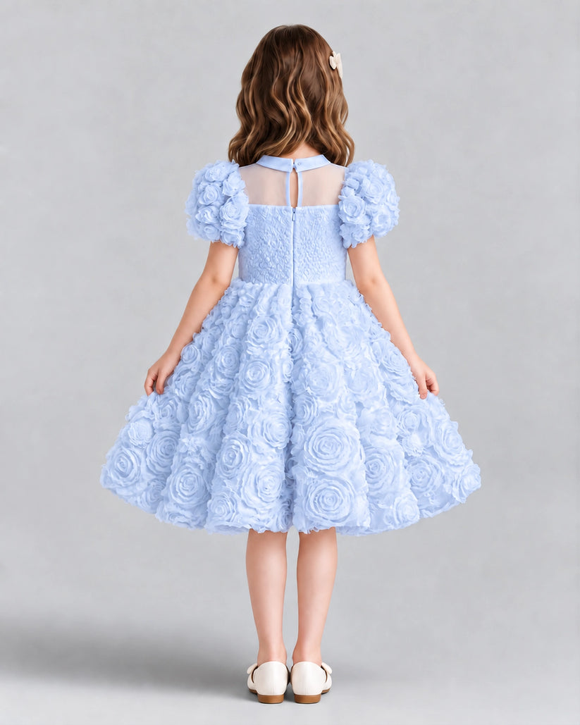 Lavender Ball Gown Girls Formal Dresses Back