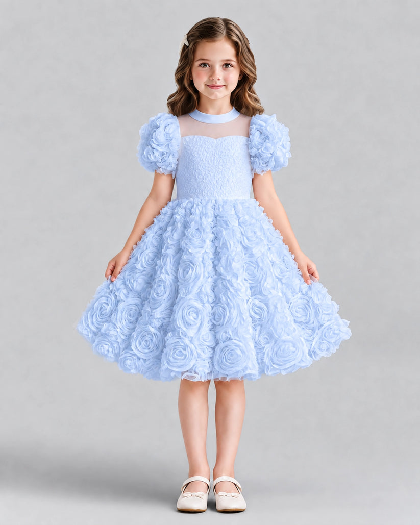 Lavender Ball Gown Girls Formal Dresses Front