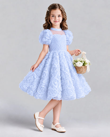 Lavender Ball Gown Girls Formal Dresses Side