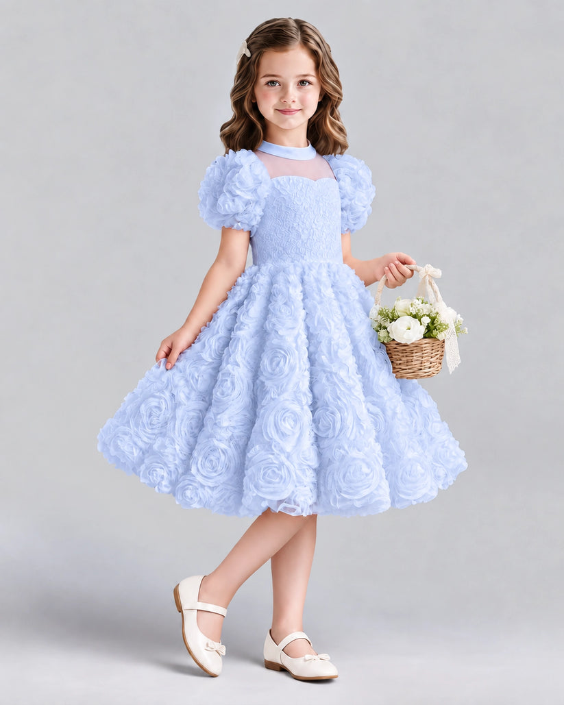 Lavender Ball Gown Girls Formal Dresses Side