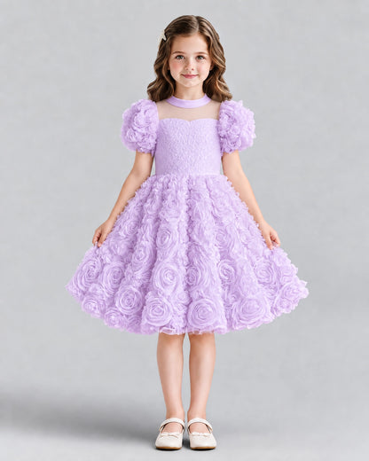Lilac Ball Gown Girls Formal Dresses Front