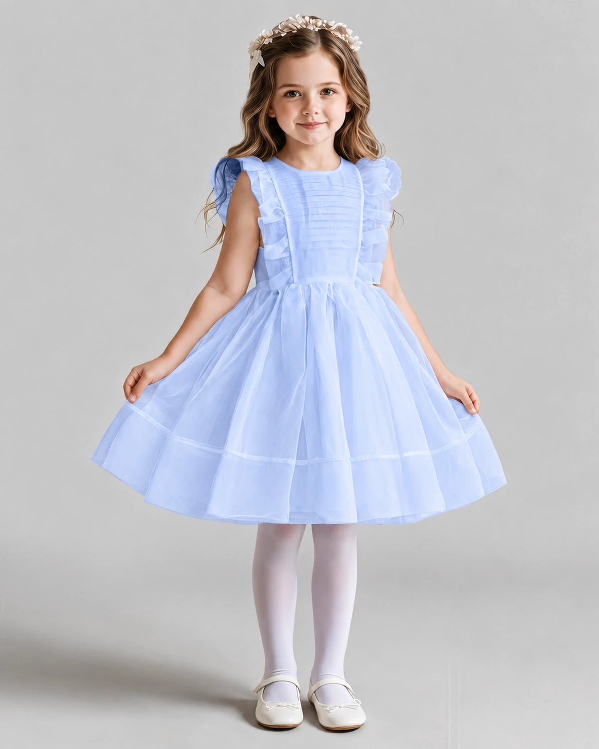 Lavender A-line Girls Formal Dresses Front