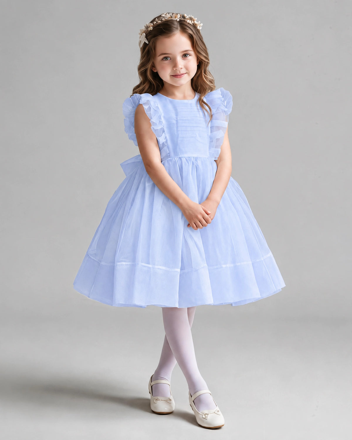 Lavender A-line Girls Formal Dresses Pose