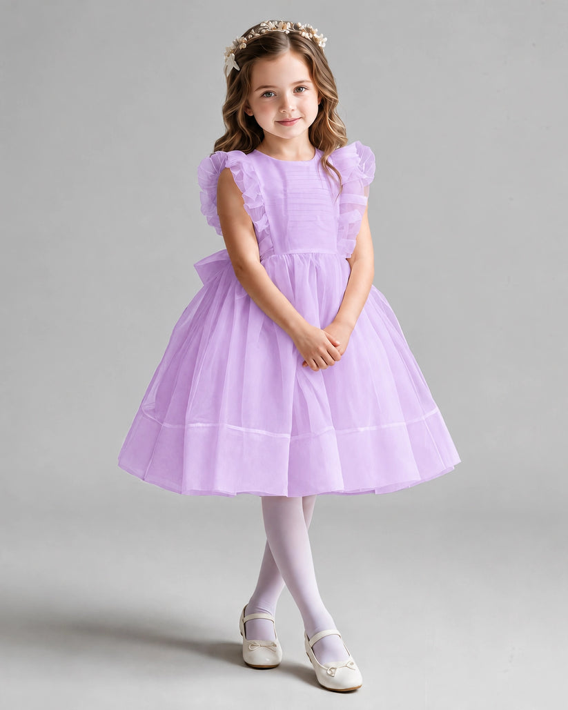 Lilac A-line Girls Formal Dresses Pose