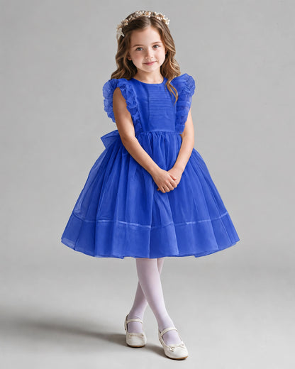 Royal Blue A-line Girls Formal Dresses Pose