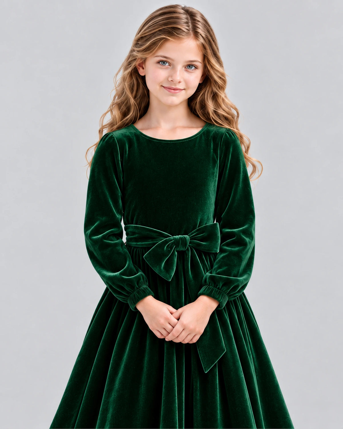 Dark Green A-line Girls Formal Dress Detail [Shared]