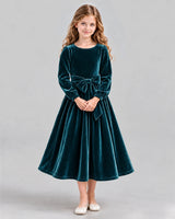 Peacock A-line Girls Formal Dress Front