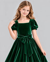 Dark Green A-line Girls Formal Dress Detail [Shared]