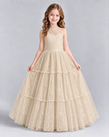 Champagne Ball Gown Flower Girl Dresses Front
