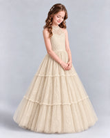 Champagne Ball Gown Flower Girl Dresses Side