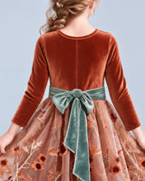 Burnt Orange A-line Girls Formal Dresses Back_Detail [Shared]