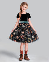 Black A-line Girls Formal Dress Front