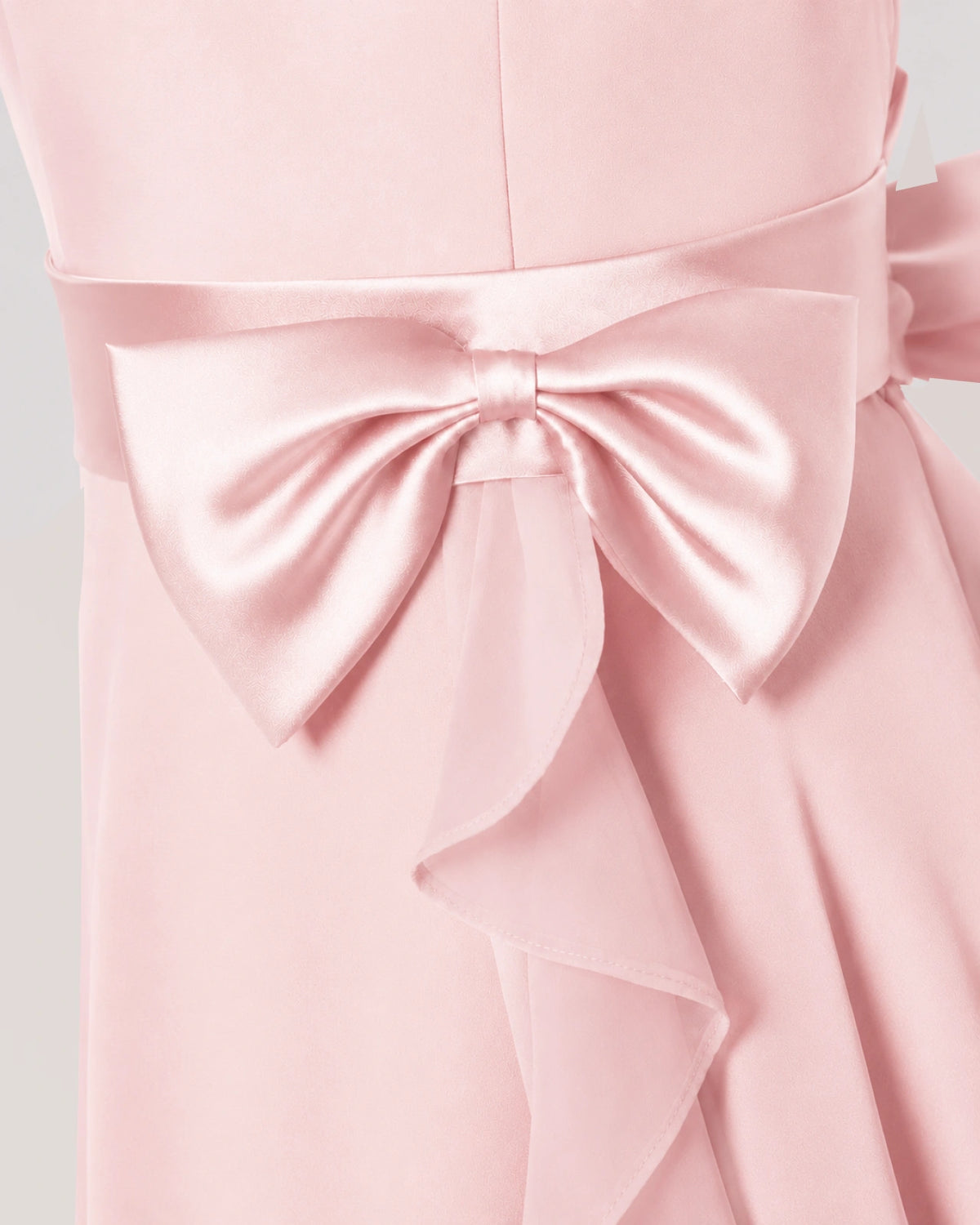 Blush Pink Chiffon A-line Junior Bridesmaid Dress Back View