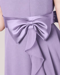Dideyttawl Flower Girl Dress Sage Green Sleeveless Chiffon Ruffle Bow Maxi Dress