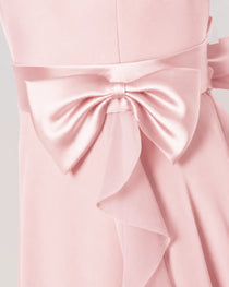 Dideyttawl Flower Girl Dress Sage Green Sleeveless Chiffon Ruffle Bow Maxi Dress