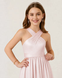 Blush Pink Junior Bridesmaid Dresses