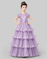 Wisteria Tulle Ball Gown Pageant Dress Front View