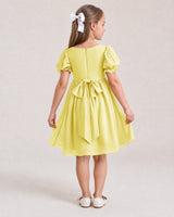 Daffodil Chiffon A-line Flower Girl Dress Back View