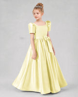 Daffodil Satin A-line Girls Formal Dress Side View