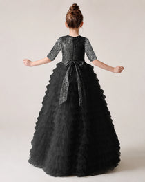 Dideyttawl First Communion Dress Puffy Tulle Princess Ball Gown