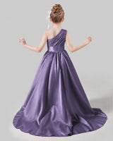 Wisteria Satin A-line Pageant Dress Back View