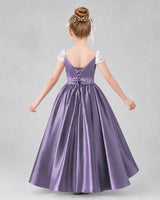 Wisteria Satin A-line Pageant Dress Back View