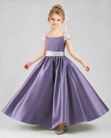 Wisteria Satin A-Line Pageant Dresses