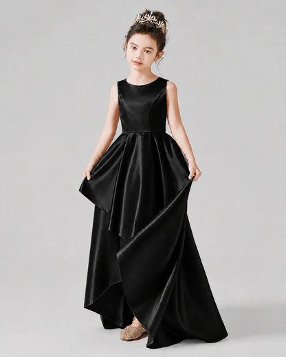 Junior Bridesmaid Dress | High Low & Satin