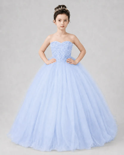 Lavender Tulle Ball Gown Pageant Dress Front View