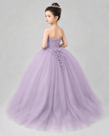 Wisteria Tulle Ball Gown Pageant Dress Back View