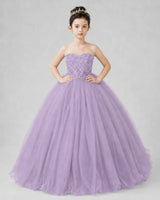 Wisteria Tulle Ball Gown Pageant Dress Front View
