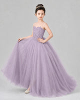 Wisteria Tulle Ball Gown Pageant Dress Side View