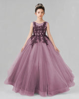 Wisteria Lace Ball Gown Pageant Dress Front View