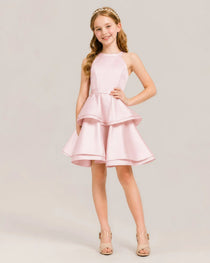Blush Pink Junior Bridesmaid Dress 