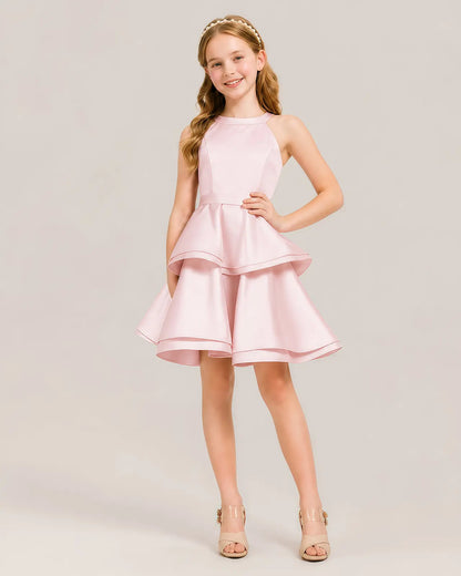 Blush Pink Junior Bridesmaid Dress 