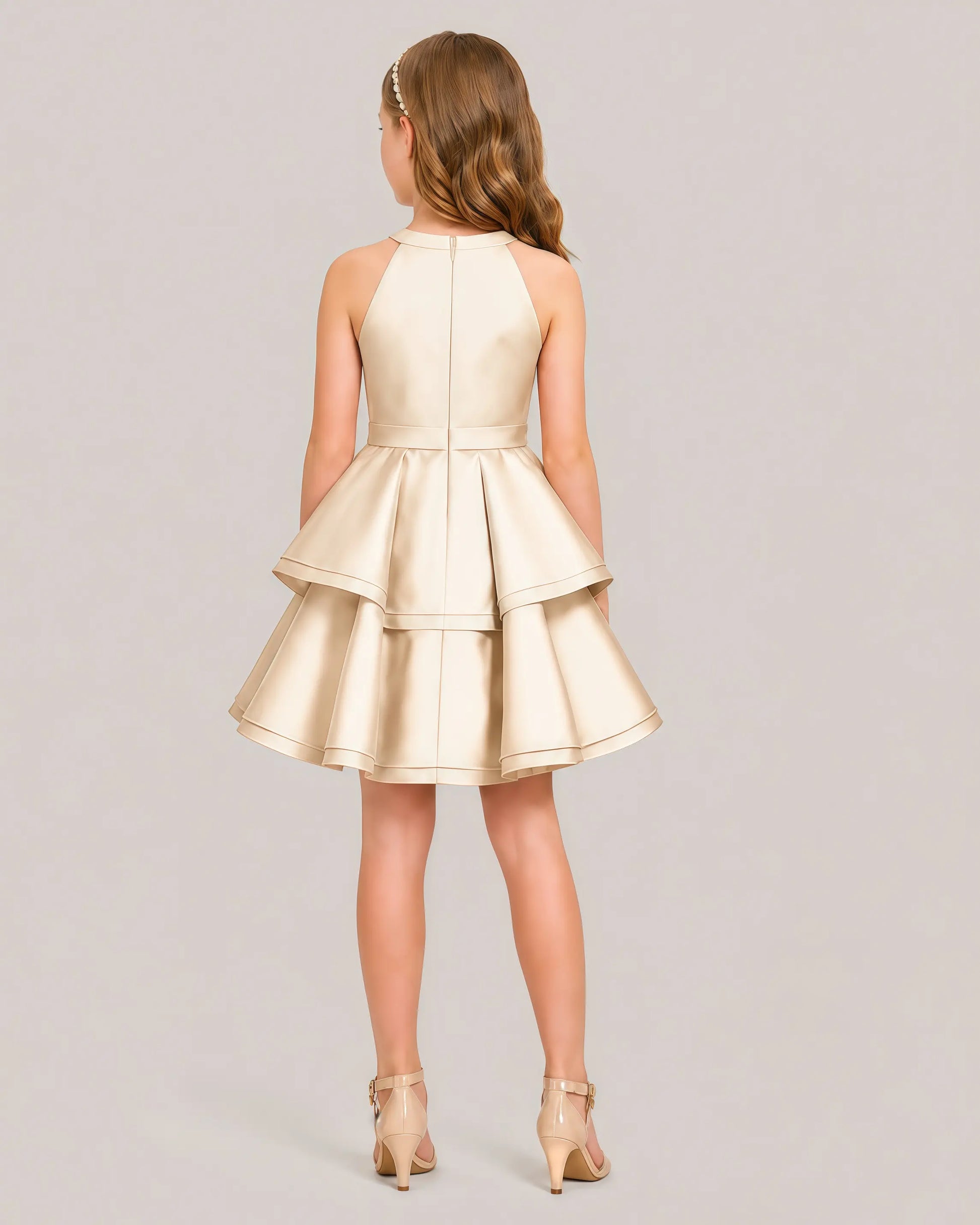 Champagne Junior Bridesmaid Dress 