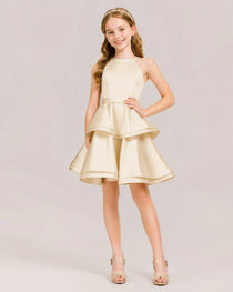 Champagne Junior Bridesmaid Dress 