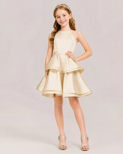 Champagne Junior Bridesmaid Dress 