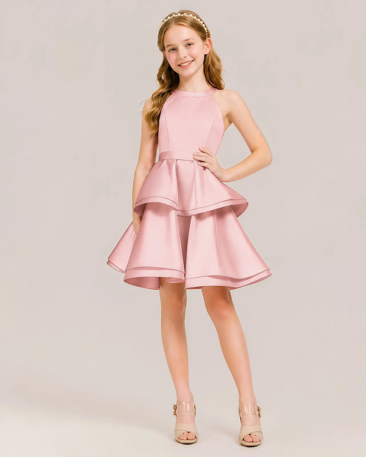 Dusty Rose Junior Bridesmaid Dress 