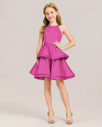 Hot Pink Junior Bridesmaid Dress 