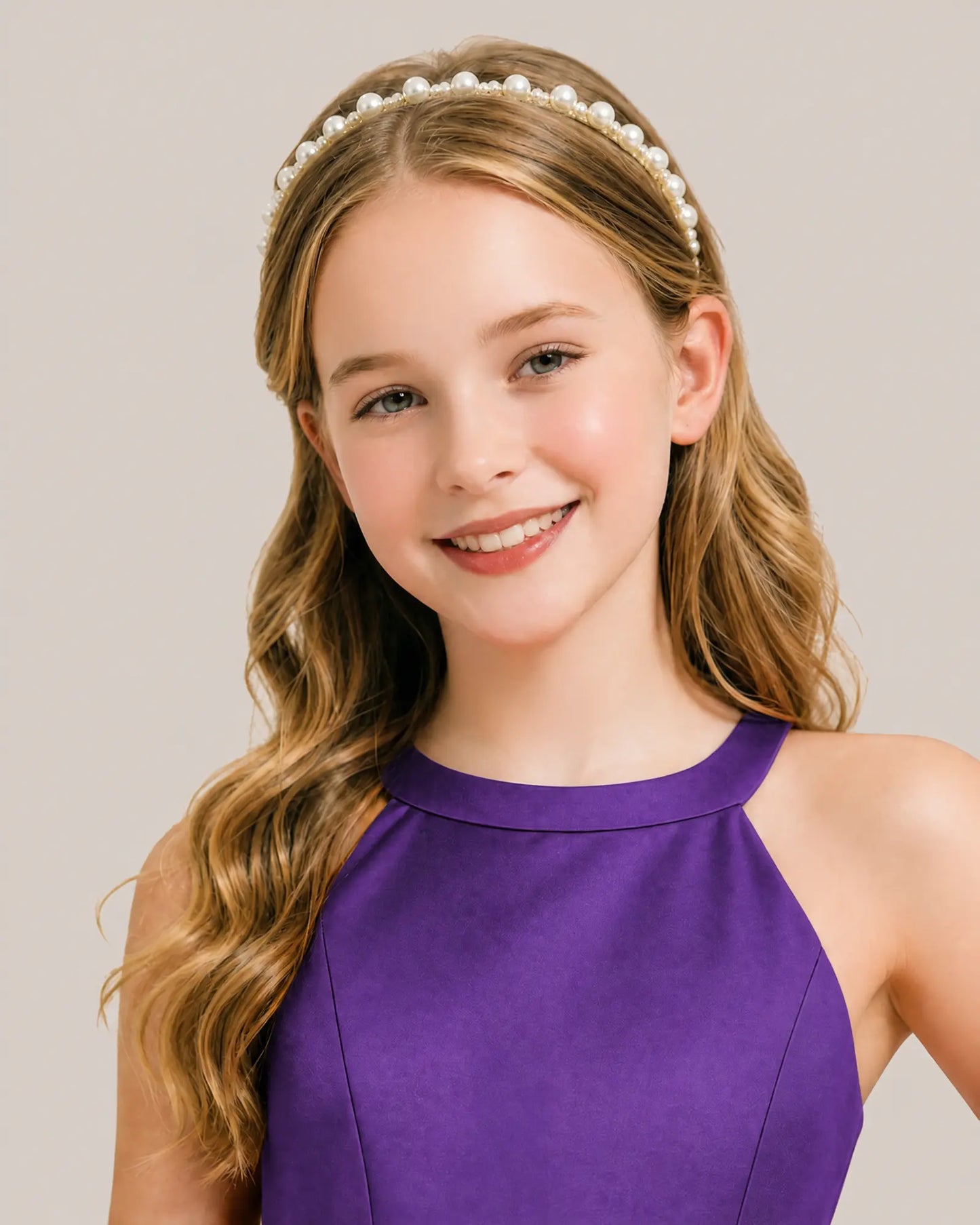 Purple Junior Bridesmaid Dress 