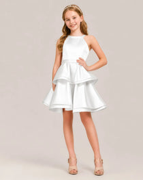White Junior Bridesmaid Dress 