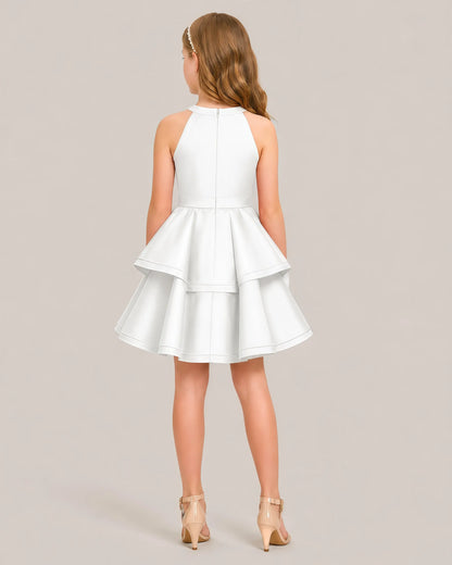 White Junior Bridesmaid Dress 