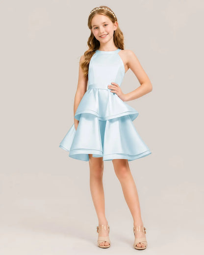 Baby Blue Junior Bridesmaid Dress 
